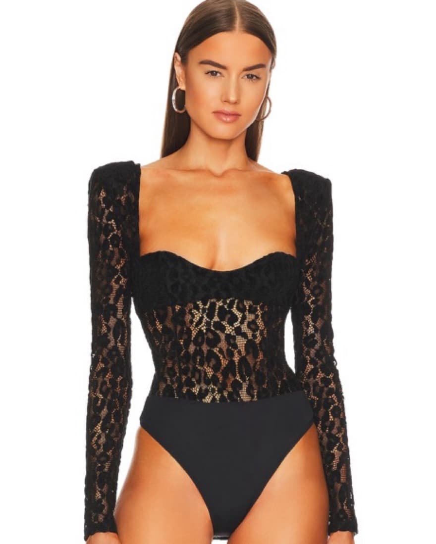 Michael Costello Lace Bodysuit - Image 3