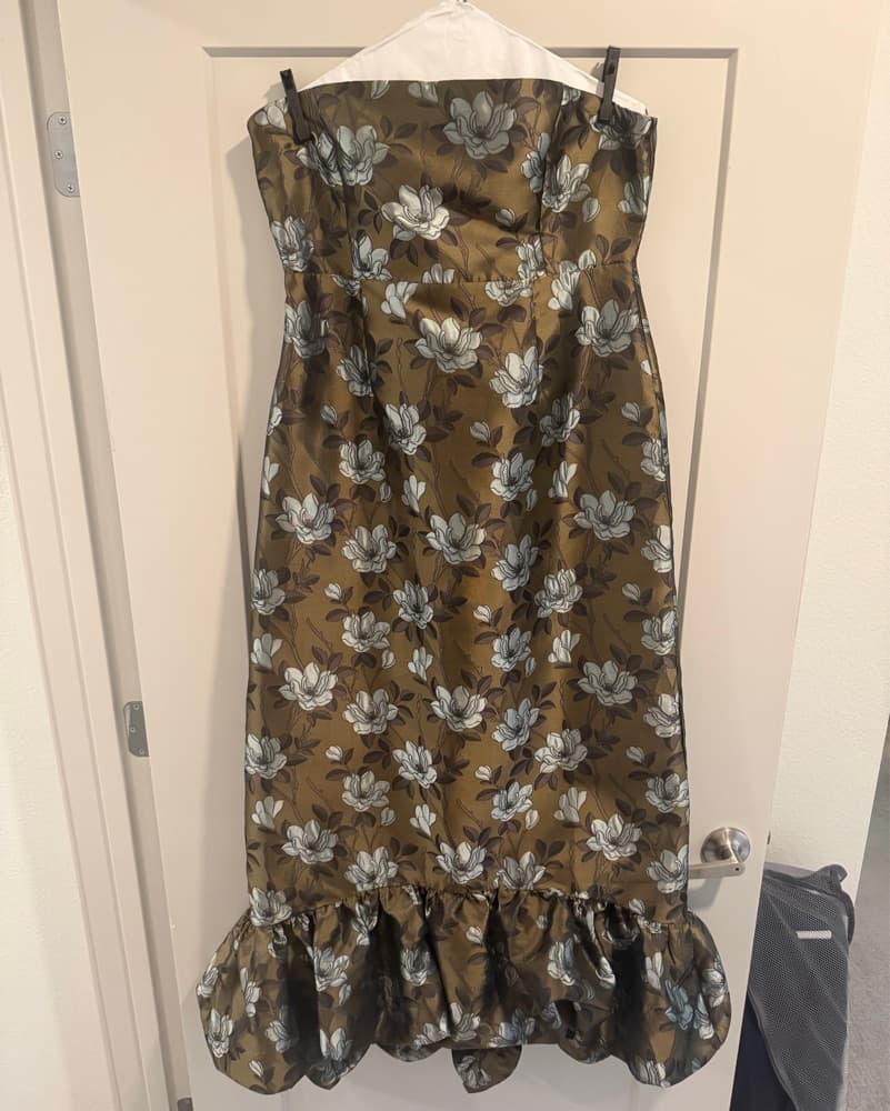 Olive Floral Strapless Bubblehem - Image 3