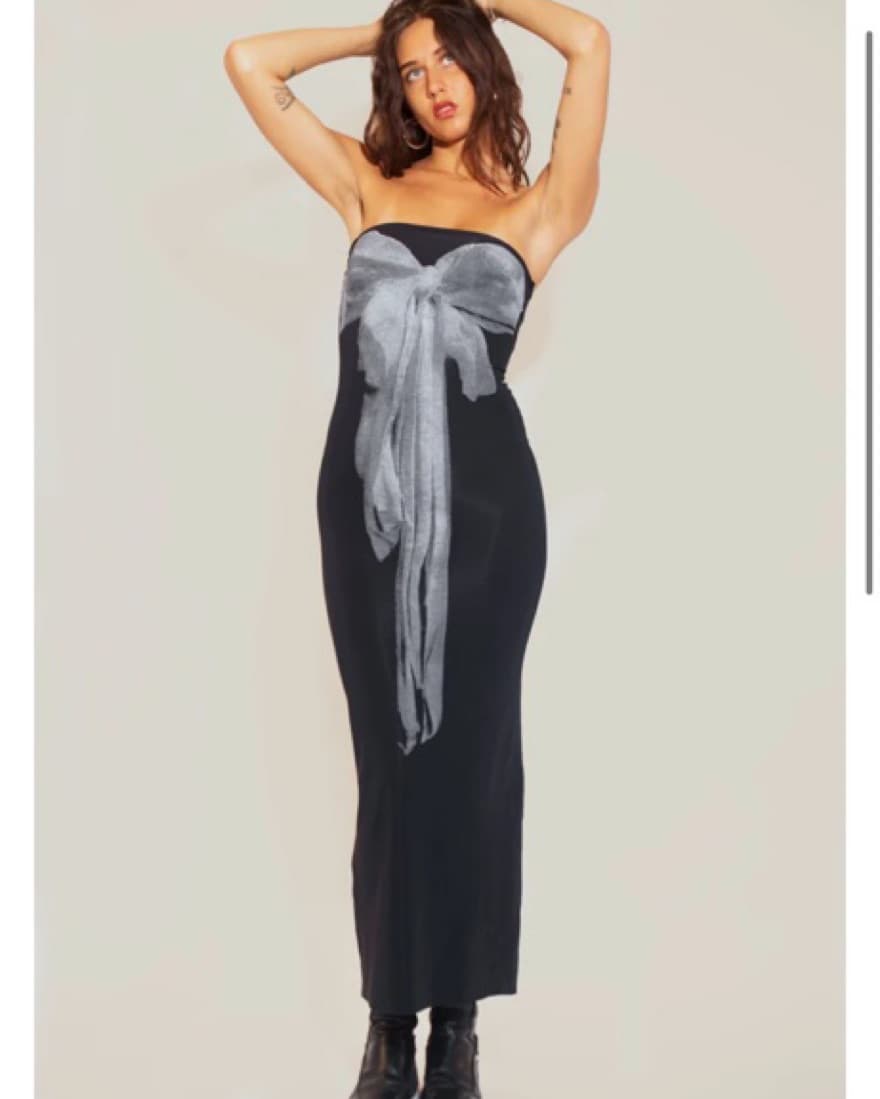 dana foley bow print dress  - Image 1