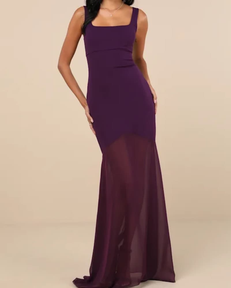 Plum colored gown - Image 1