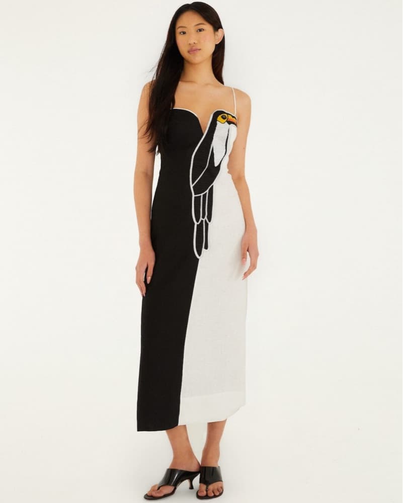 FARM Rio Toucan Print Midi Dress - Image 1