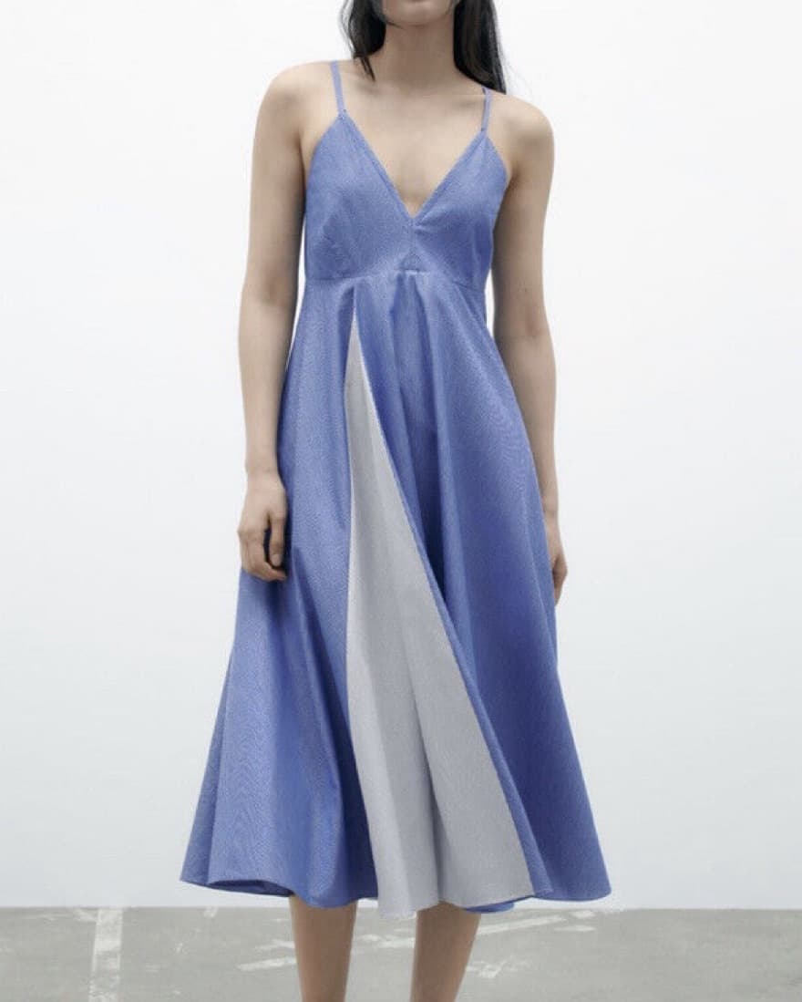 Blue Striped Zara Sun Dress - Image 3