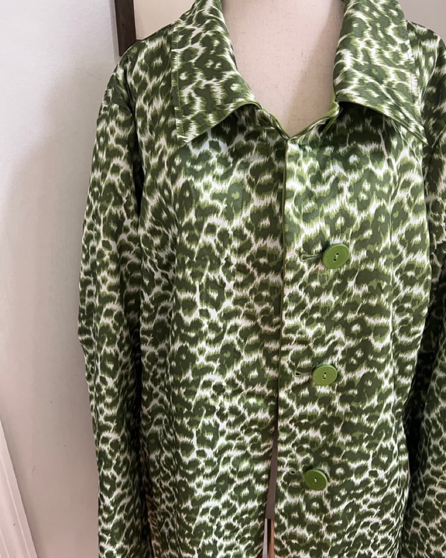 Lime Green Reversible Leopard Jacket  - Image 4