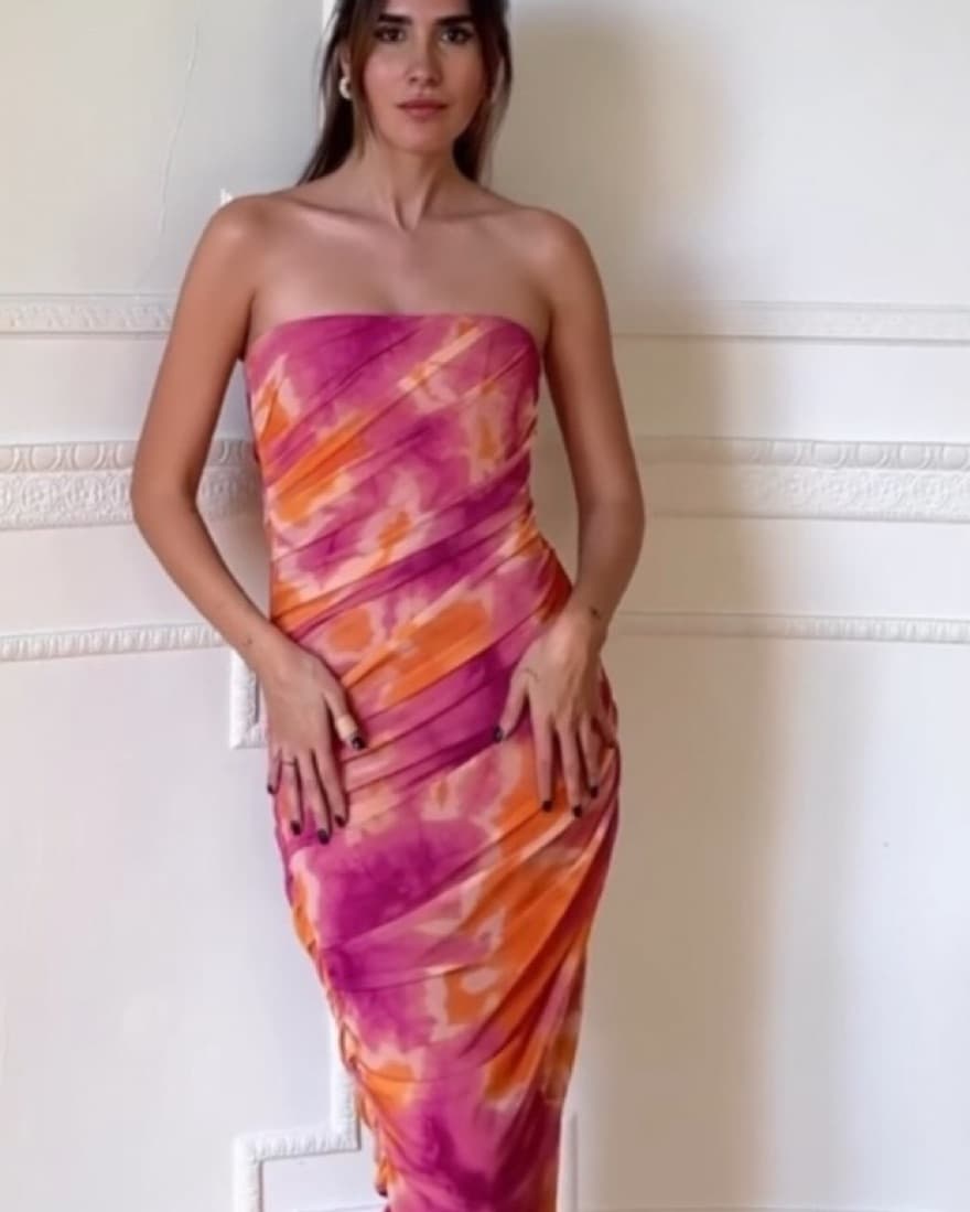 ZARA Strapless Corset Midi dress  - Image 1