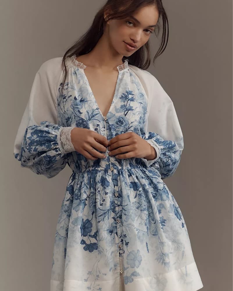 Let Me Be V-Neck A-Line Mini Dress - Image 1