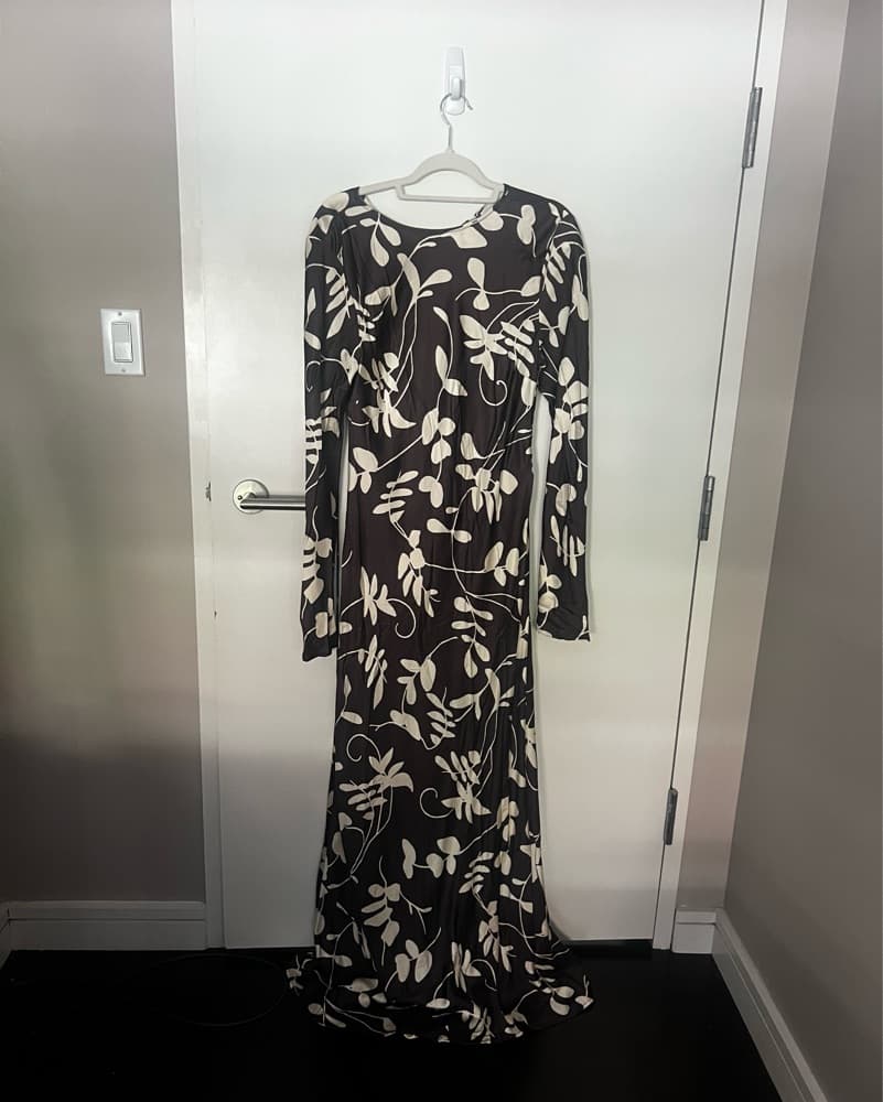 Faithful Brown & White Floral Dress - Image 2
