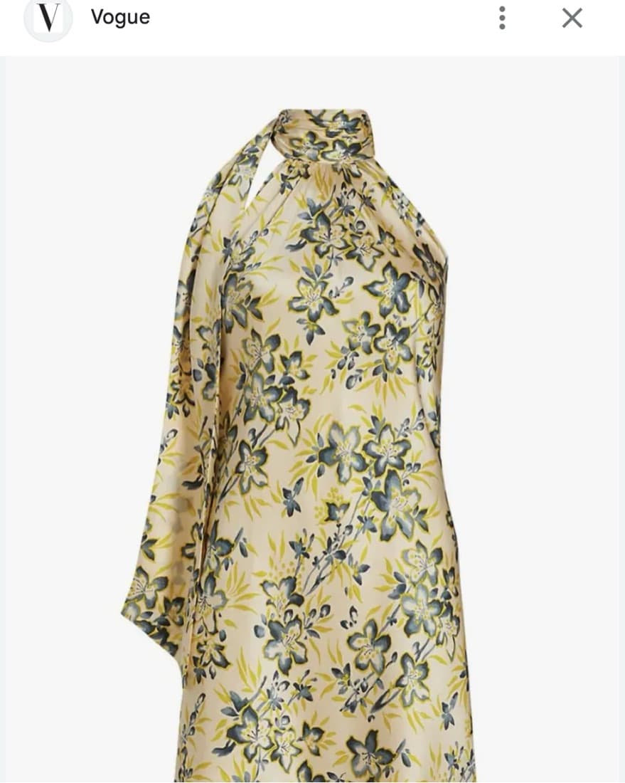 CINQ A SEPT Floral Silk Mini Dress - Image 5