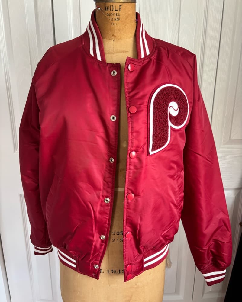 Vintage-Inspired Phillies Varsity Jacket - Image 1