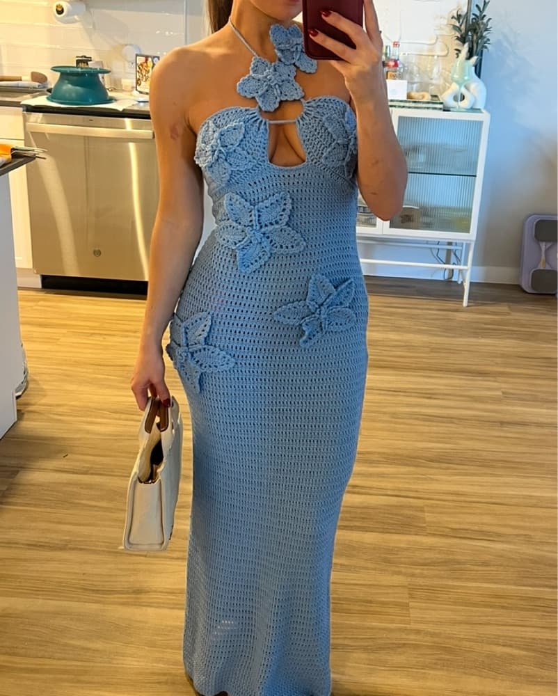 Meshki Crotchet Dress - Image 3