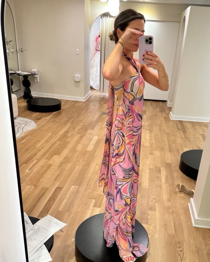 Pink Floral Alexis Dress - Image 3