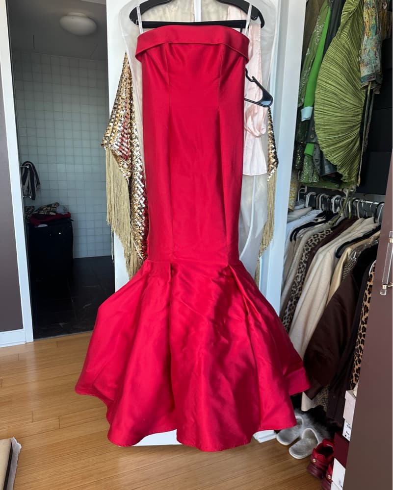 Wayne Clark Size 8 Red Gown - Image 5