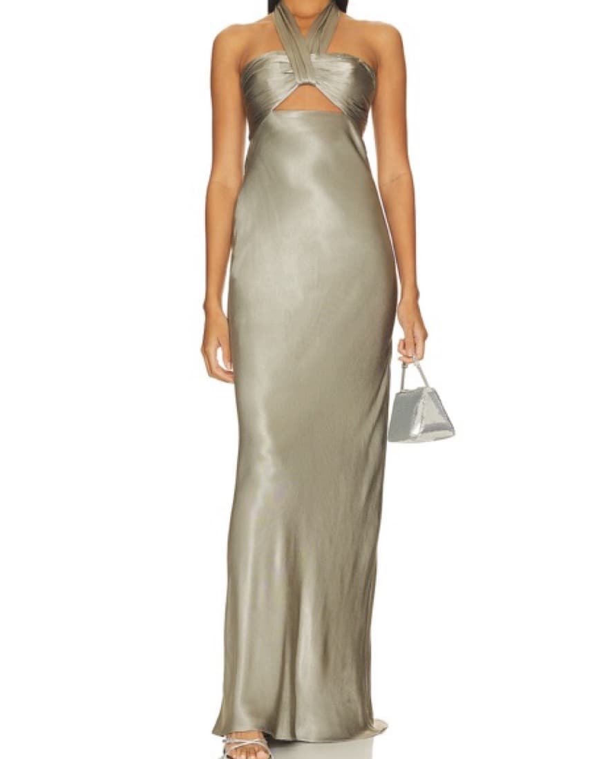 Shona Joy Ruched Halter Maxi Dress - Image 2