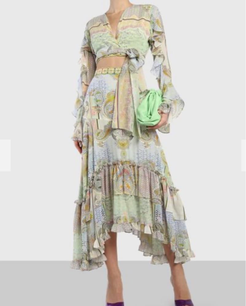Nathalia Ruffled Blouse And Tiered Skirt - Image 3