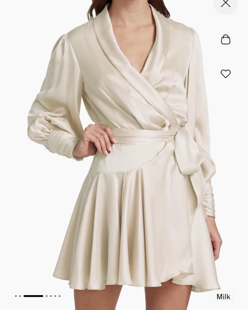 Zimmerman Wrap Silk Mini Dress - Image 2