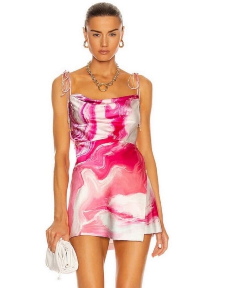 Retrofete Pink Mini Dress - Image 2