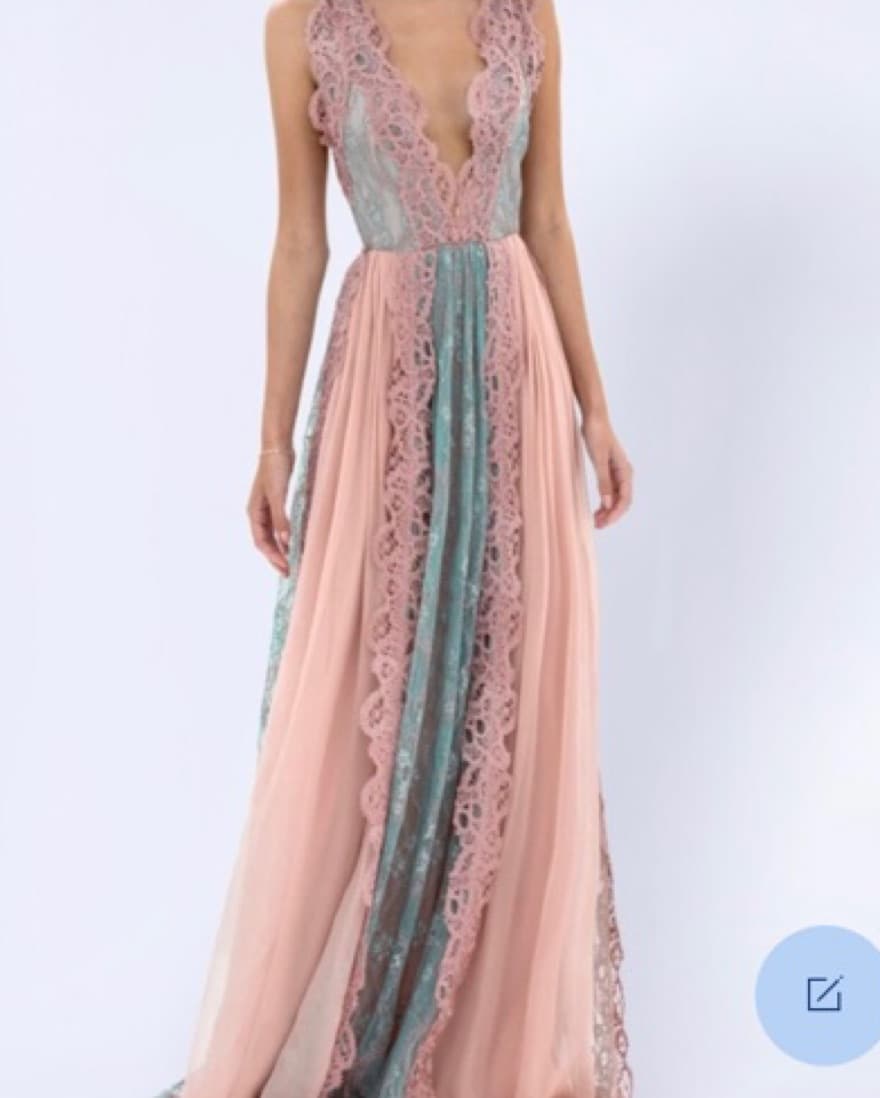 Alexis Lace Panel Gown - Image 3