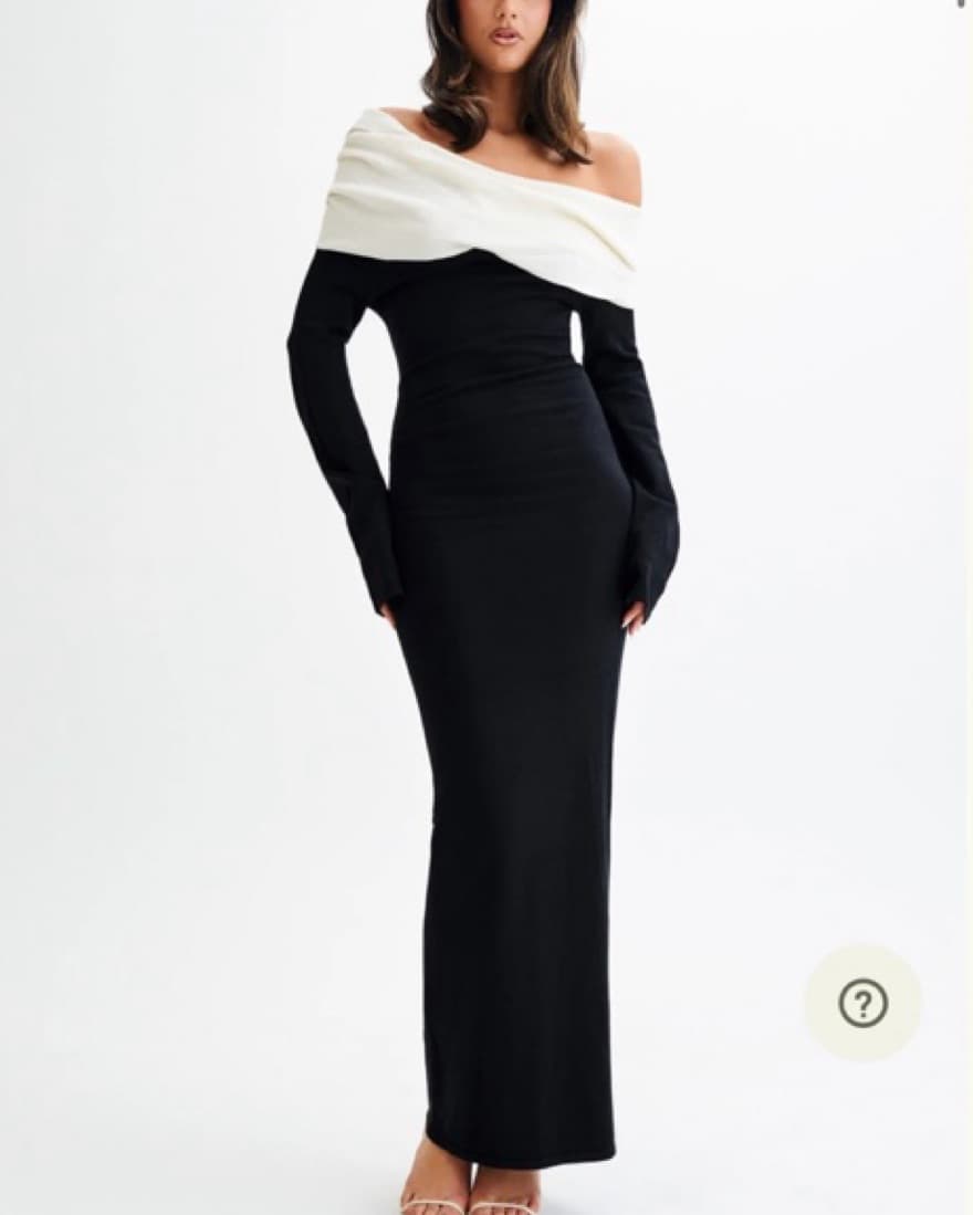 Black & White Formal Dress - Image 1