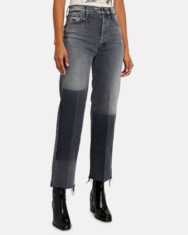 Mother Two Tone Fray Jeans  - Image 2