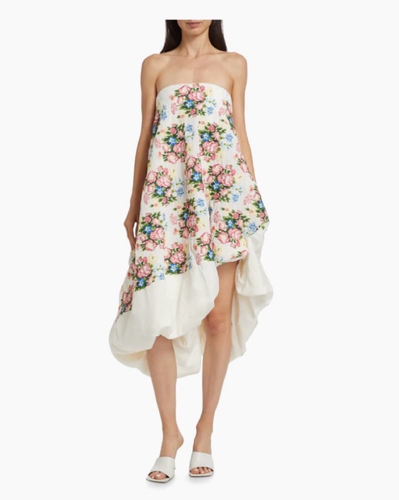 Loewe Strapless Embroidered Dress - Image 3