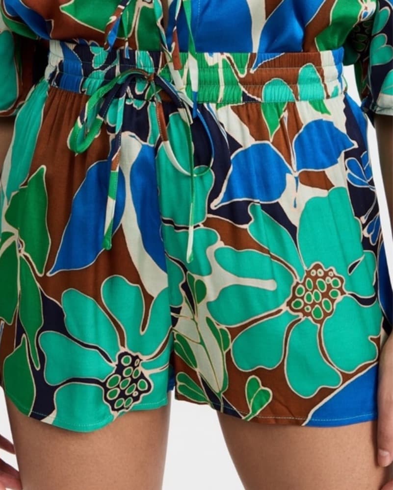 Cult Gaia Sisi Floral Silk Shorts - Image 1