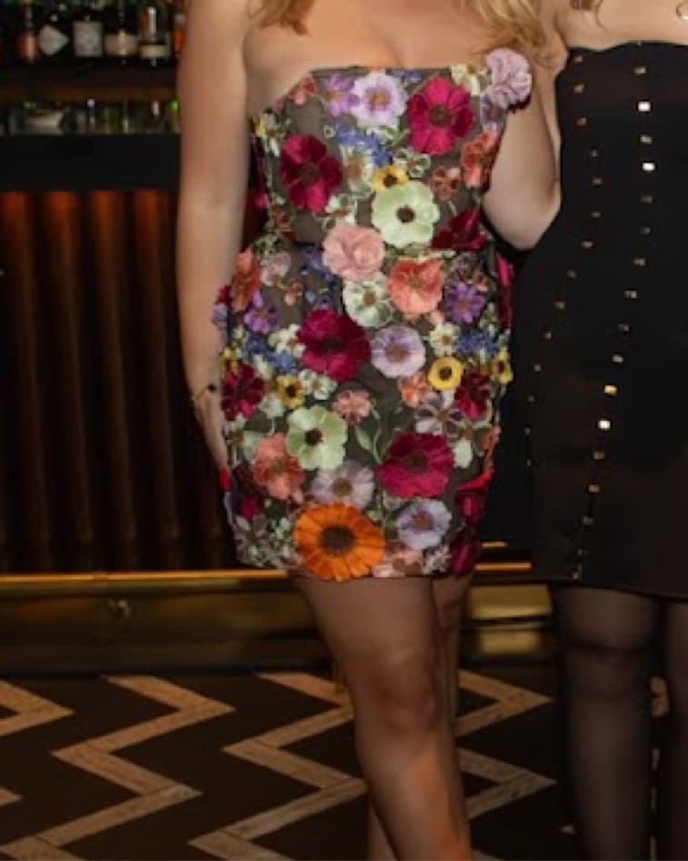 Vibrant Floral Strapless Mini Dress - Image 5