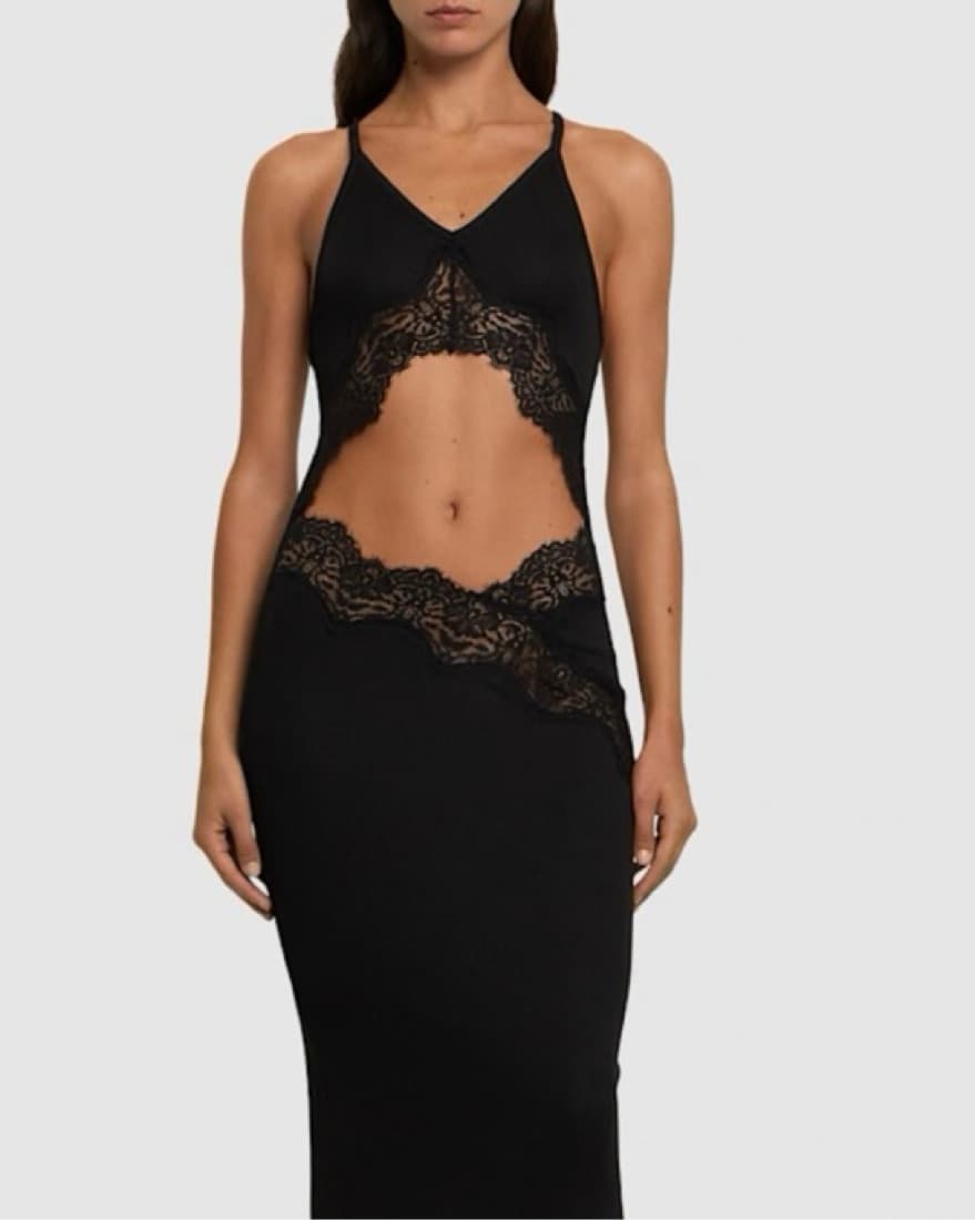 Christopher Esber Ribbed tech long dress - Image 1
