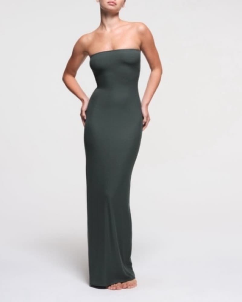 SKIMS Soft Lounge Tube Dress in Deep Sea - Image 1