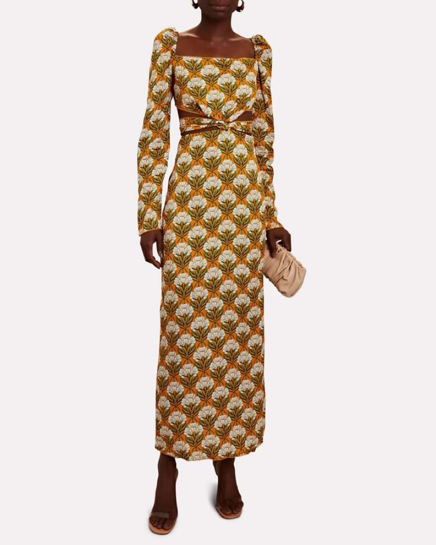 Agua Bendita Orange Dress - Image 1