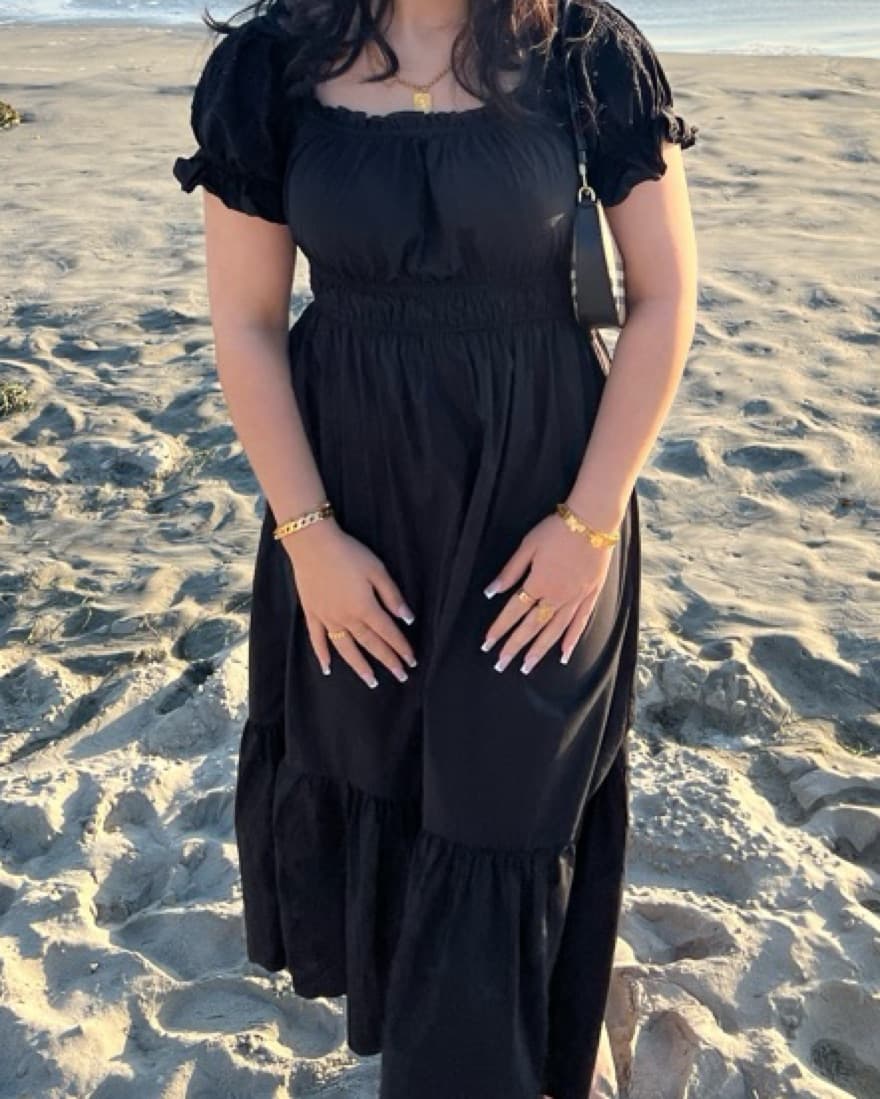 Elegant Black Maxi Dress - Image 3