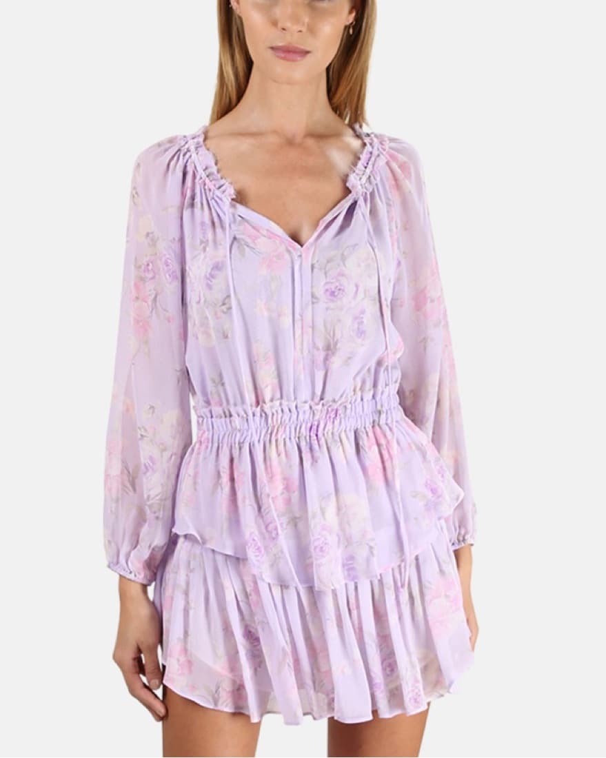 Love Shack Fancy Purple Mini Dress - Image 1