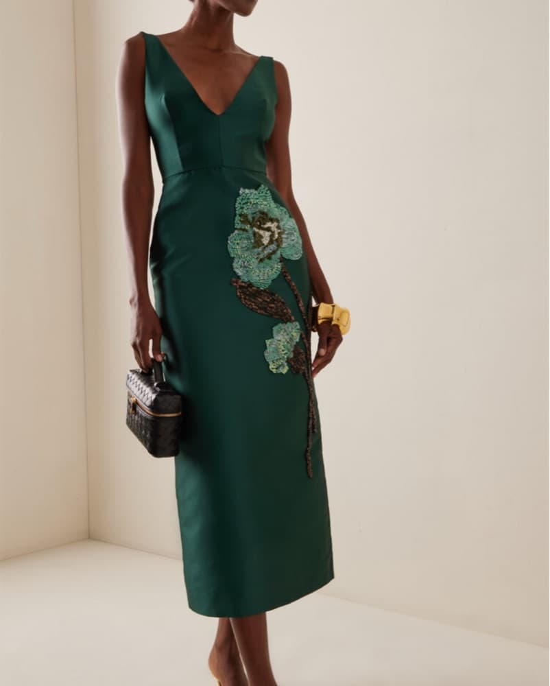 Erdem Emerald Green Evening Gown - Image 1