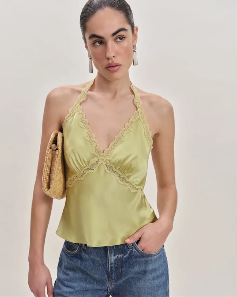 Reformation Silk Halter Top - Image 4