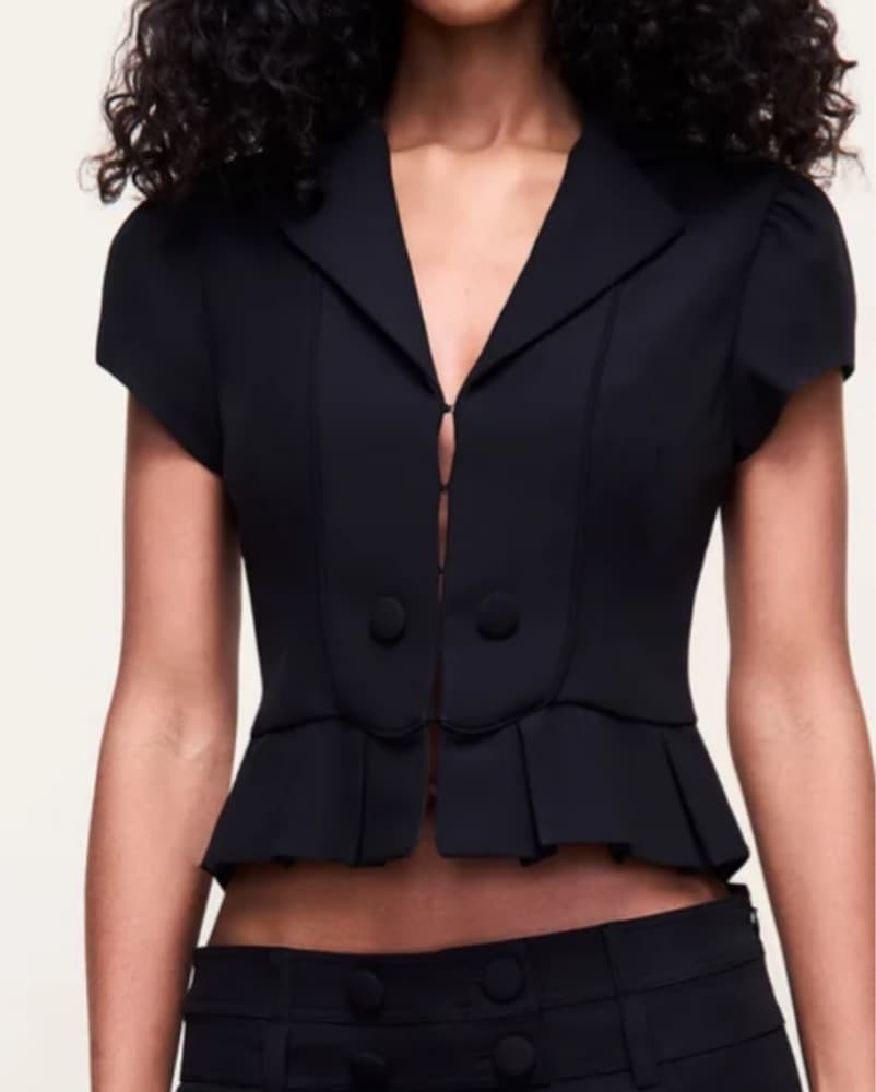 Guizio Mollie Cap Sleeve Blazer - Image 2