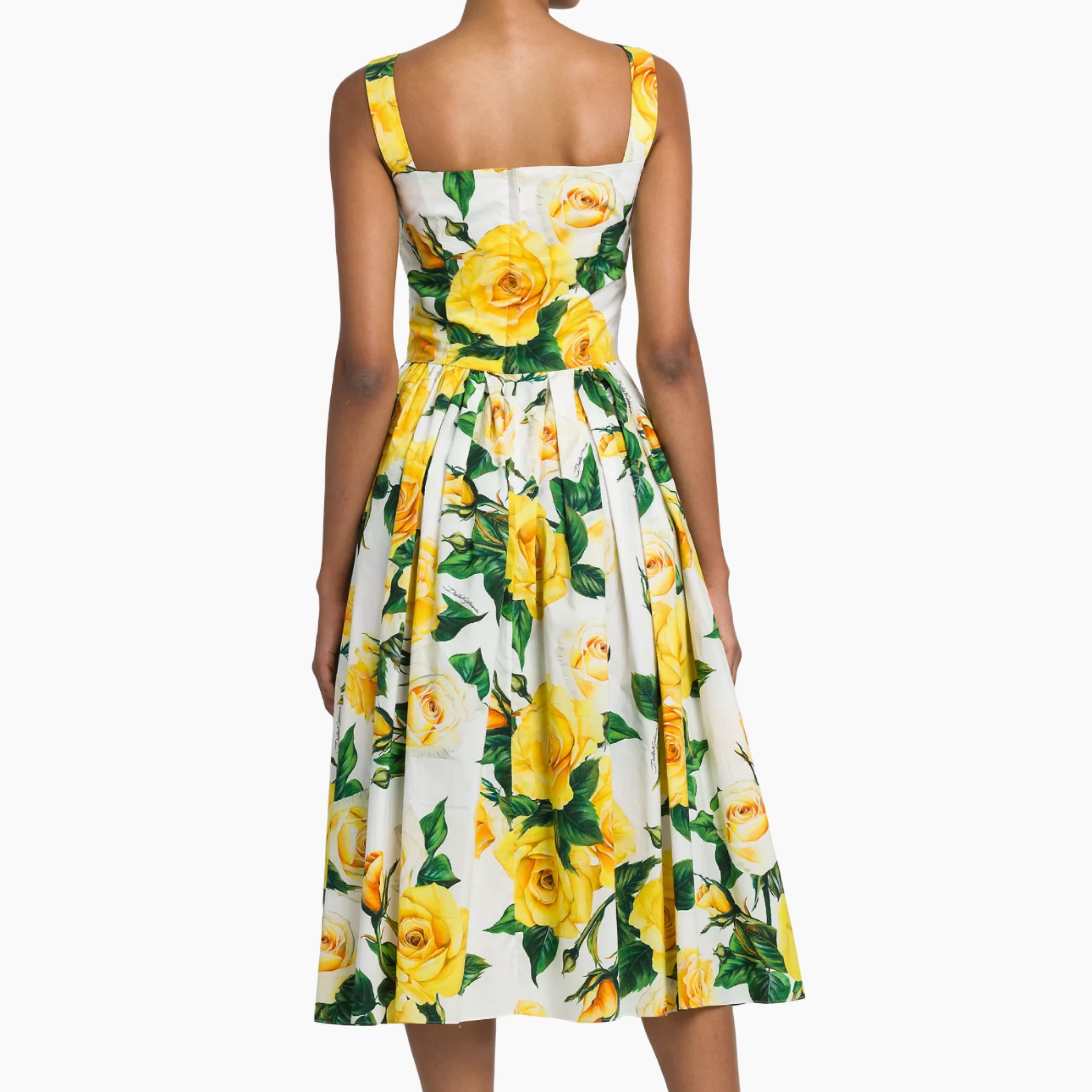 Dolce & Gabana Rose Tank Midi Dress  - Image 3
