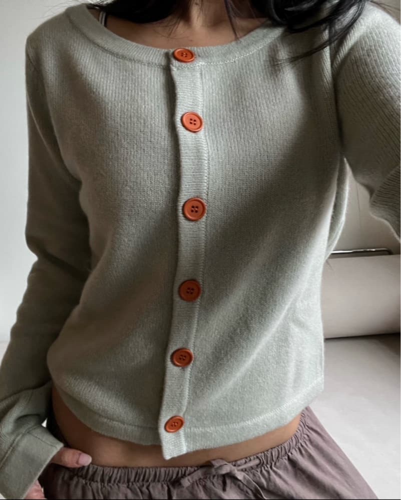 Oddli Mint Cashmere Cardigan - Image 3