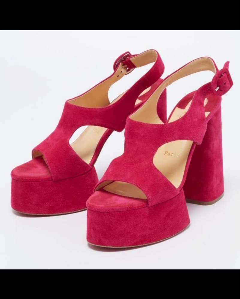 Christian Louboutin Foolish Pink Sandals - Image 1