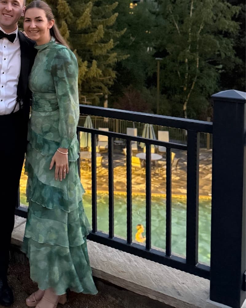Baymo Emerald Green Blouse / Skirt Set - Image 4