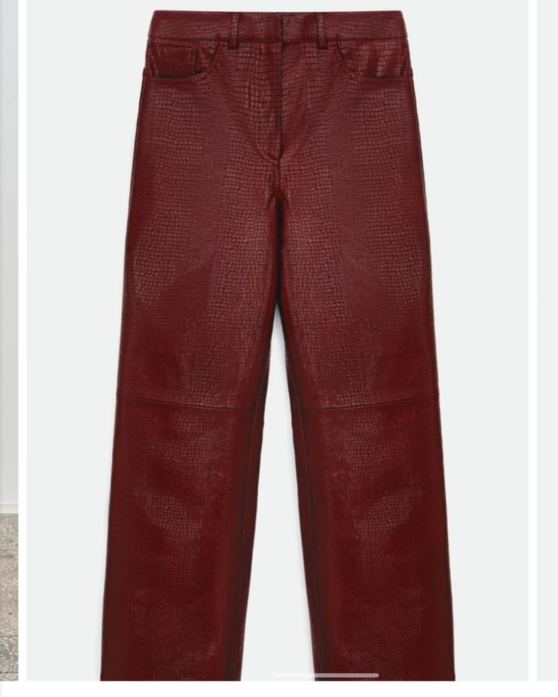 Textured Leather Pants - Image 3