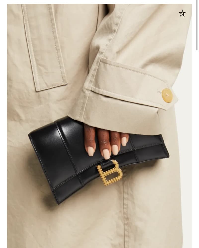 Balenciaga Hourglass Leather Wallet on Chain - Image 6