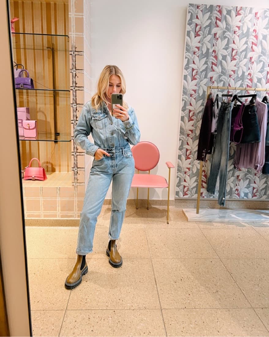 Agolde Denim Jumpsuit - Image 1