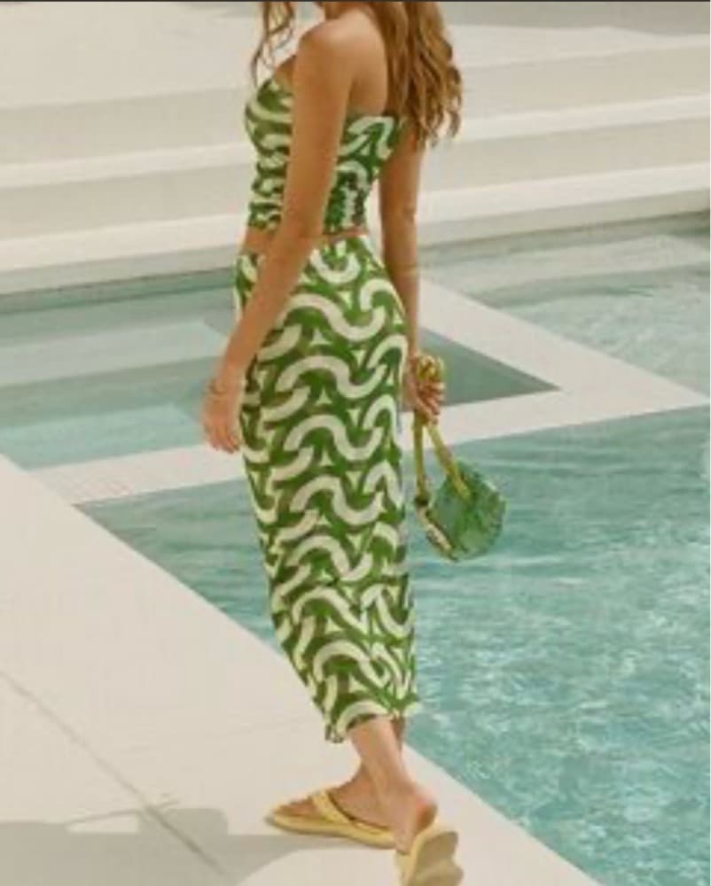 Resa Mesh Top And Skirt Set - Image 2