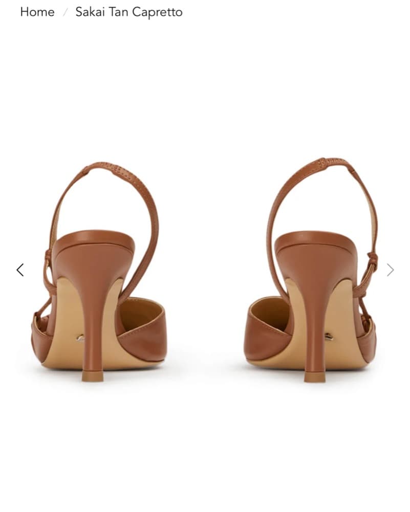 Tony Bianco Tan Capretto Slingback Heels - Image 3