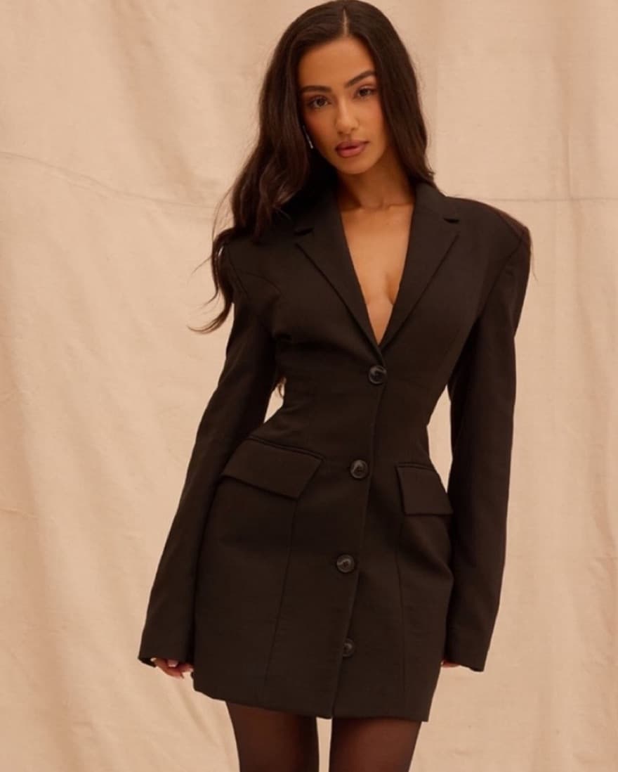 House Of CB Blazer Mini Dress Black XS - Image 5