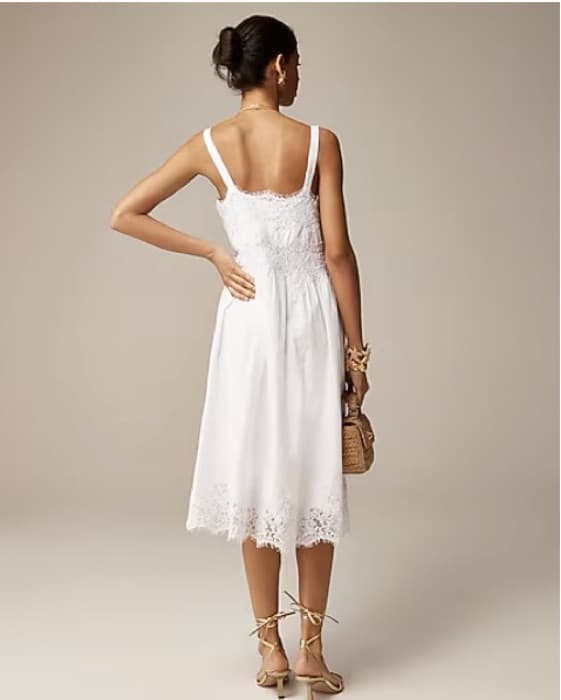 J Crew Philomena Dress White  - Image 2