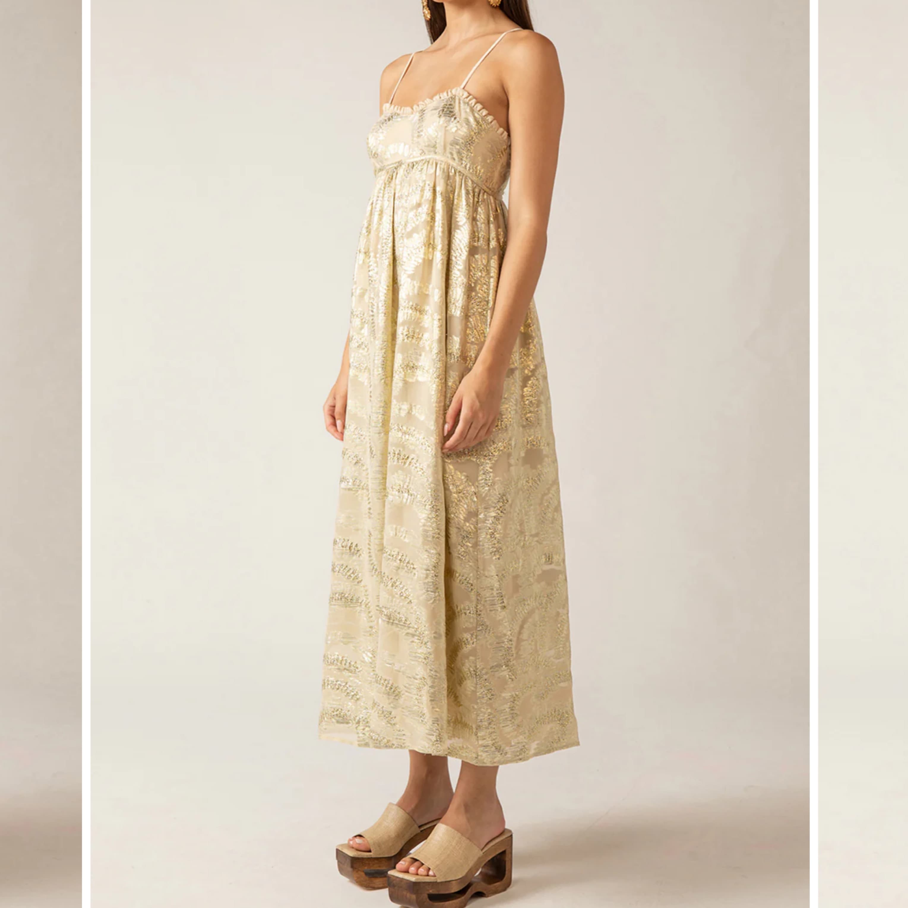 Gold Maxi Dress - Image 3