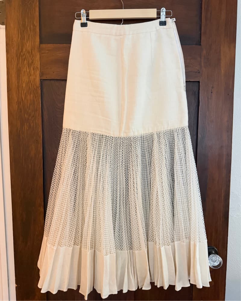 Alexis Pleated Midi Skirt - Image 2
