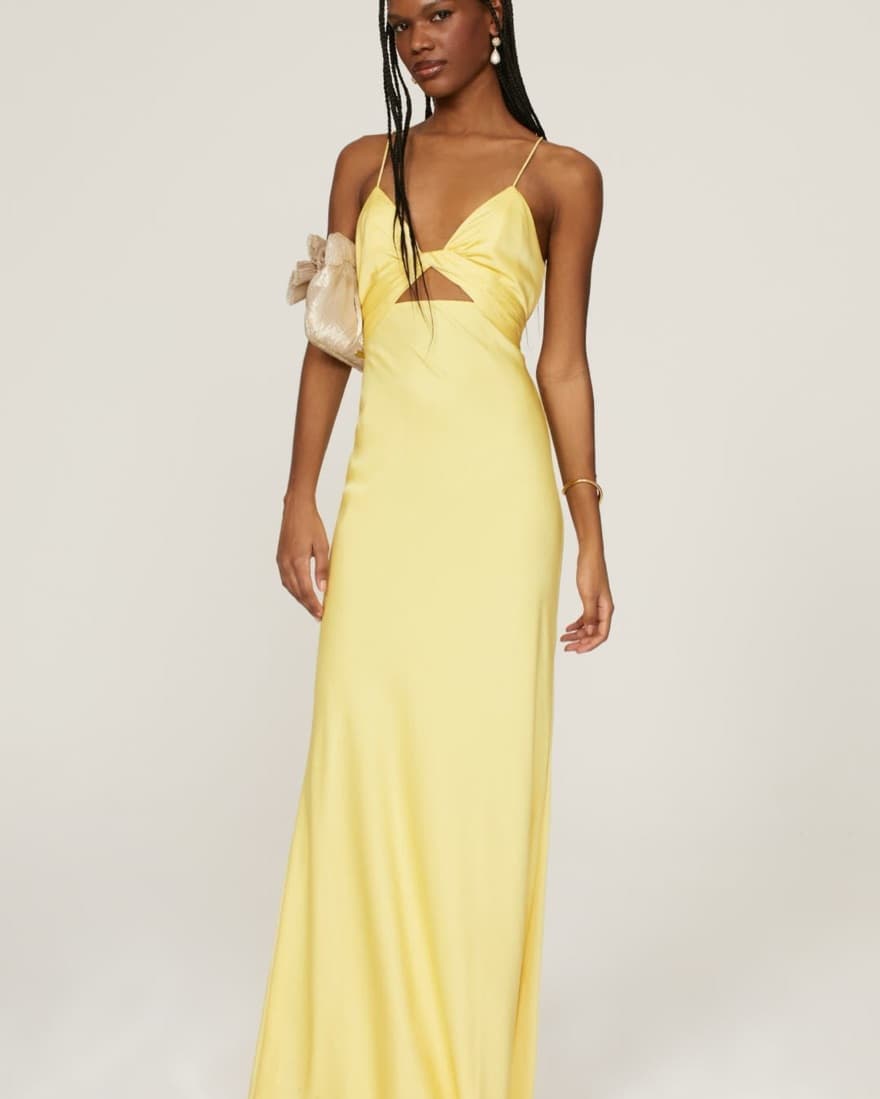 Yellow leena Macduggal gown - Image 1