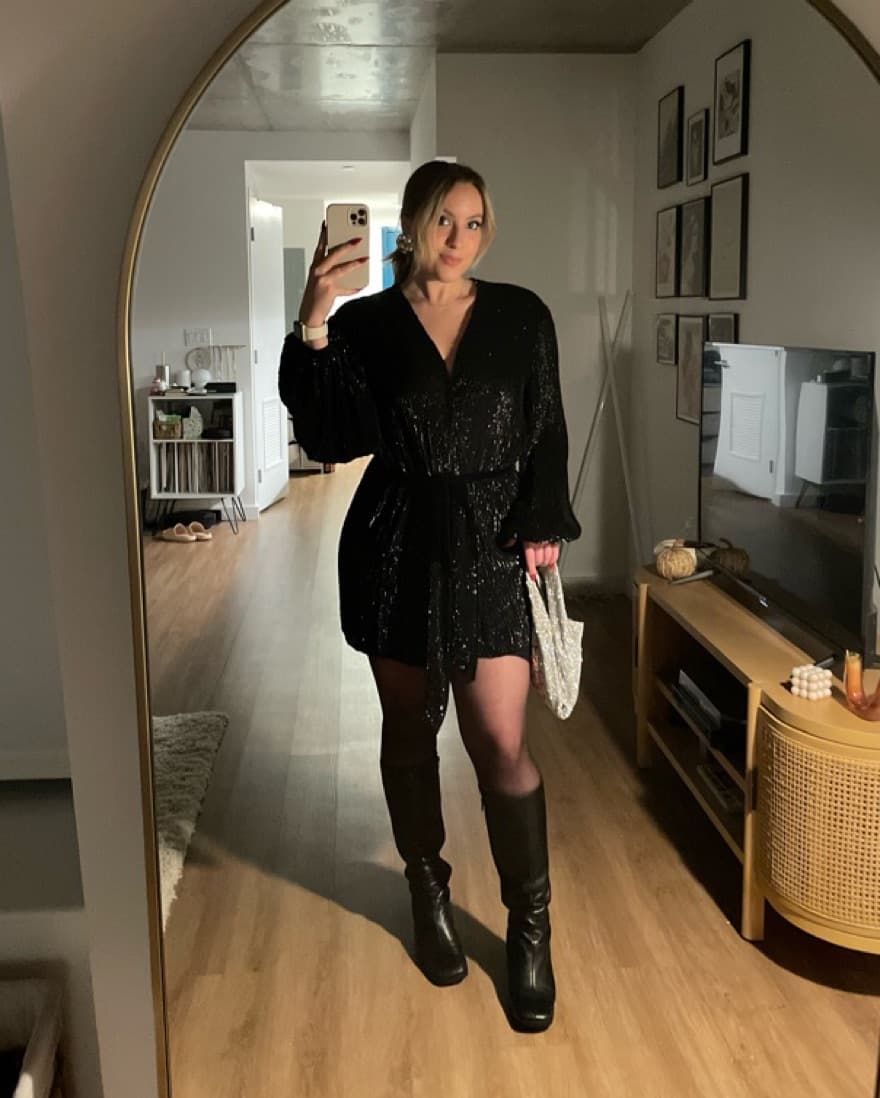 Retrofête Gabrielle Sequin Robe Dress - Image 4