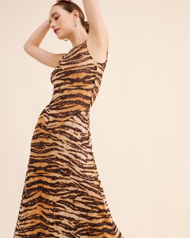Captivating Tiger Print Maxi Dress - Image 2