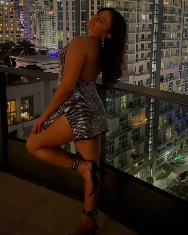 Rhinestone Backless Mini Dress - Image 2